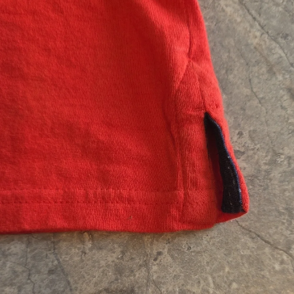 (J37) Wrangler Kids Red Striped Shirt Sz XL